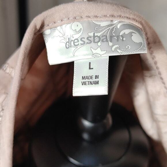 DressBarn Tie Dye Tunic V Neck w 3 Button Neckline, Sequins, Tab Sleeves L EUC - Picture 11 of 16